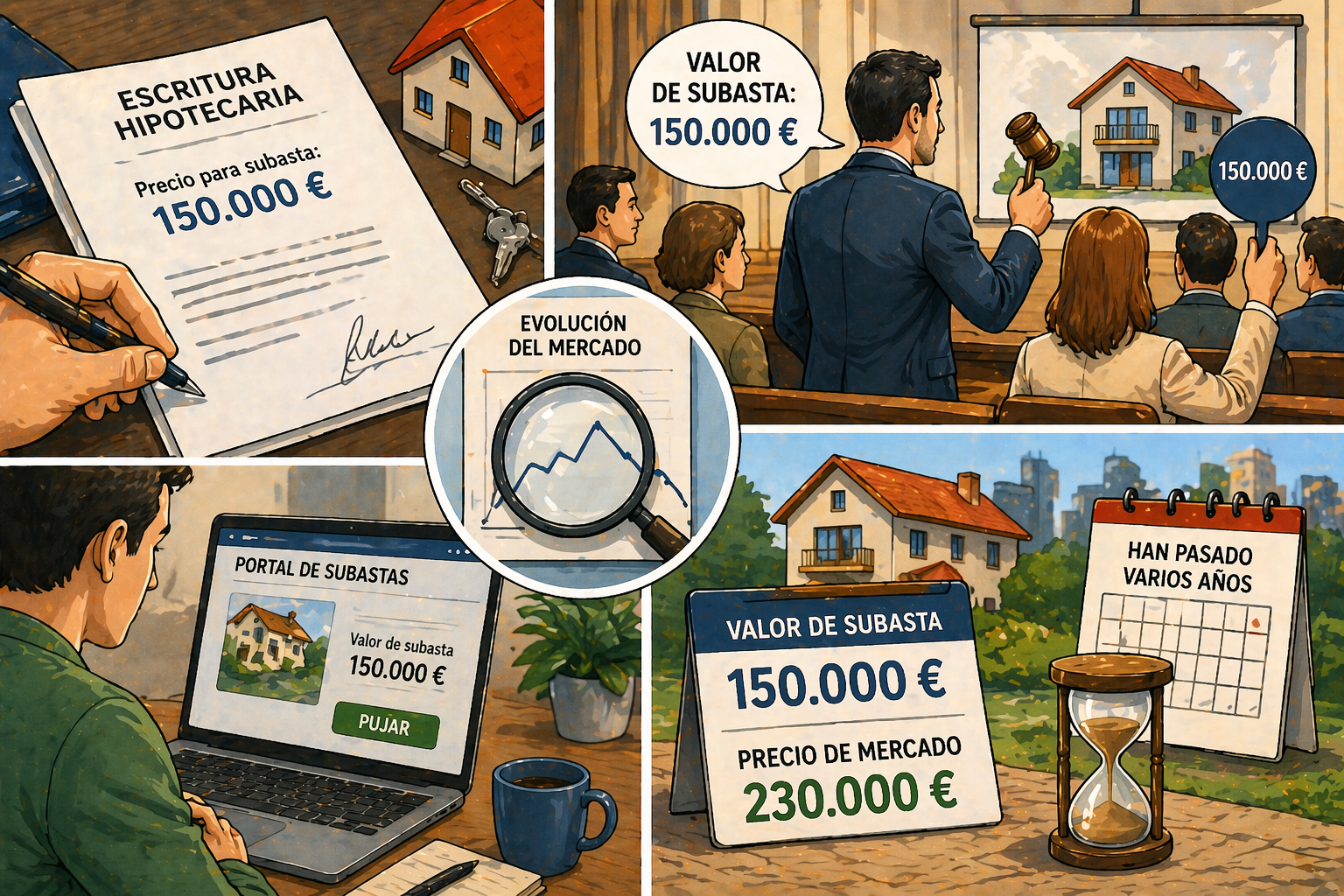 El proceso de subasta inmobiliaria